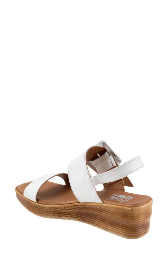 Shop Bueno Marcia Slingback Wedge Sandal In White