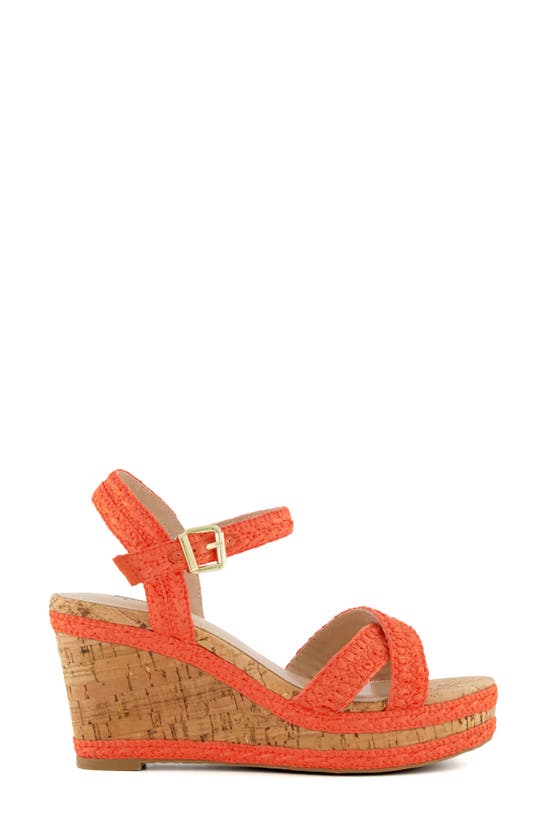 Shop Dune London Kelisa Woven Wedge Sandal In Orange