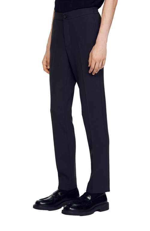 Sandro Jersey Trousers In Dark Grey