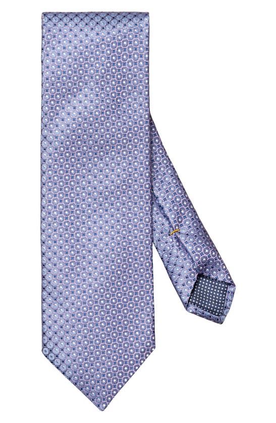 Shop Eton Circle Medallion Silk Tie In Light Pastel Purple