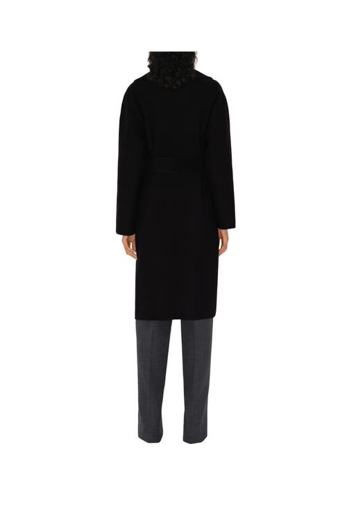 Burberry Mid-length Reversible Wool Car Coat In Black