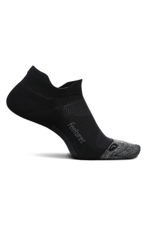 Feetures Elite Max Cushion No-Show Tab Socks in Black