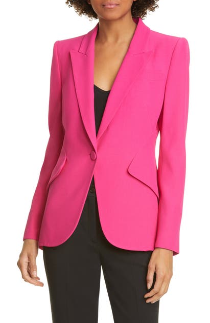 ALEXANDER MCQUEEN LEAF CREPE JACKET,610628QEAAA