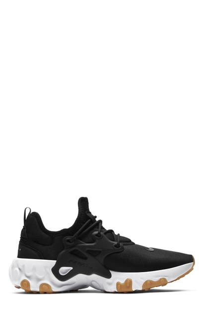 Nike Presto React Sneaker In Black/ White/ Gum Brown