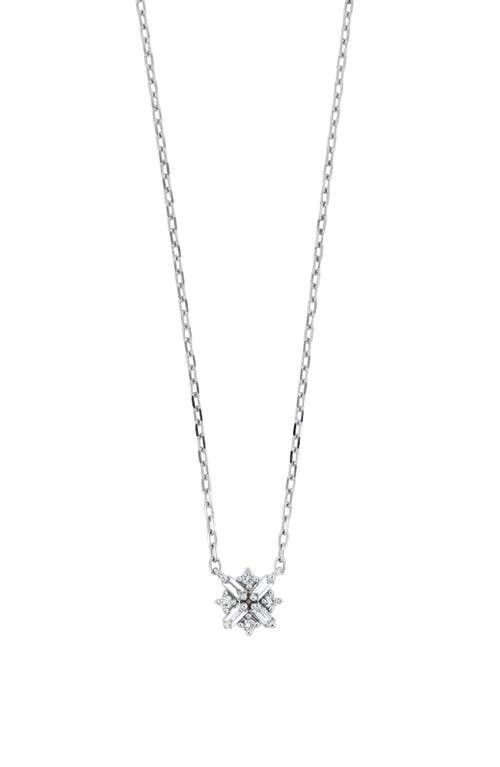 Gatsby Diamond Pendant Necklace in 18K White Gold
