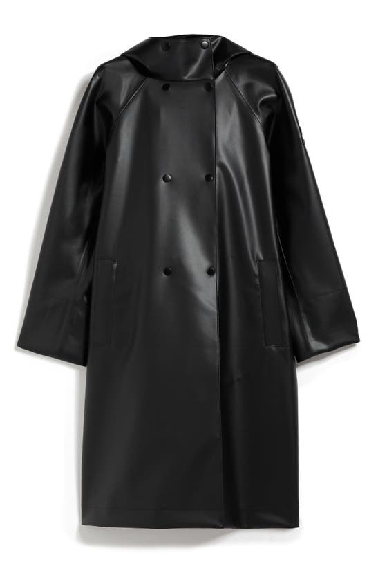 Shop Max Mara Kuban Double Breasted Hooded Coated Jacket In Black