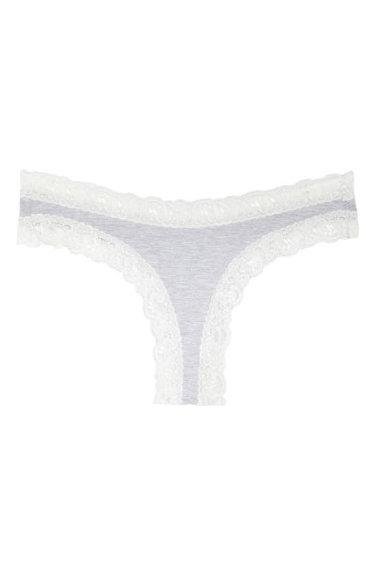 Fleur't Iconic Thong In Heather Grey/hampton Blue