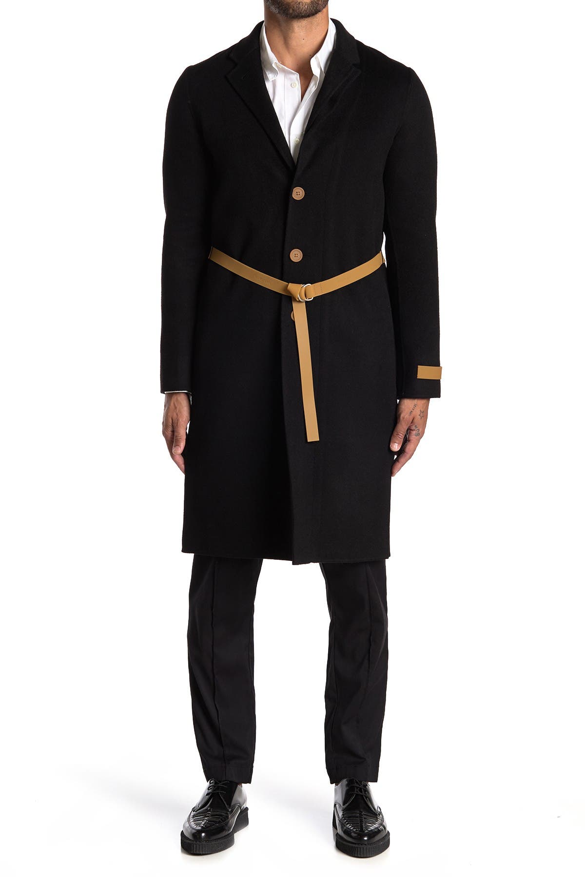 helmut lang wool blend coat