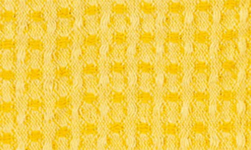 Parkland Collection Khonsu Waffle Weave Tassel Throw Blanket In Yellow