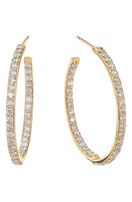Lana 25mm Inside Out Diamond Hoops in Yellow at Nordstrom