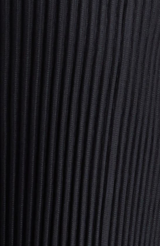 Issey Miyake Pleated Design Pants With Straight Tapered Leg Silhouette In Black