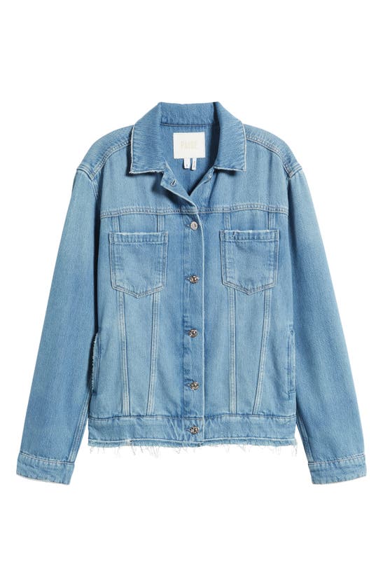 Shop Paige Felix Denim Jacket In Tegan Distressed