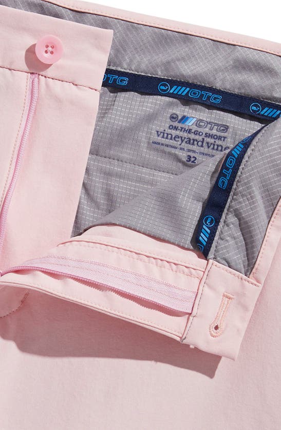 Shop Vineyard Vines On-the-go Water Repellent Shorts In Flamingo
