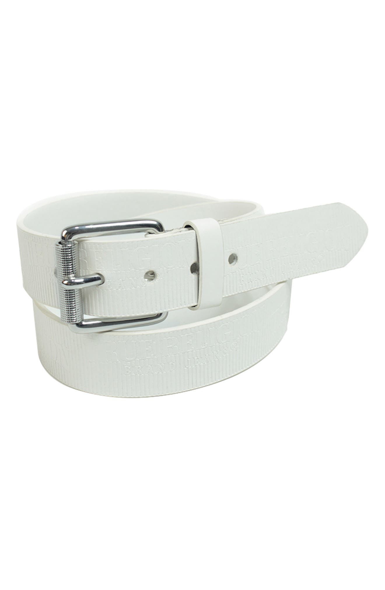 true religion belt white