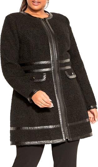 City Chic Winter Escape Boucl Coat Nordstrom