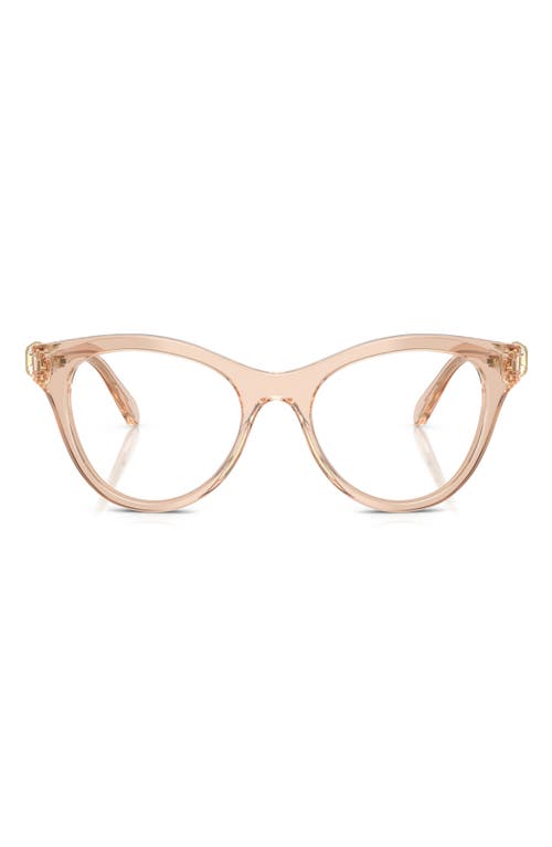 Swarovski 52mm Round Optical Glasses In Beige