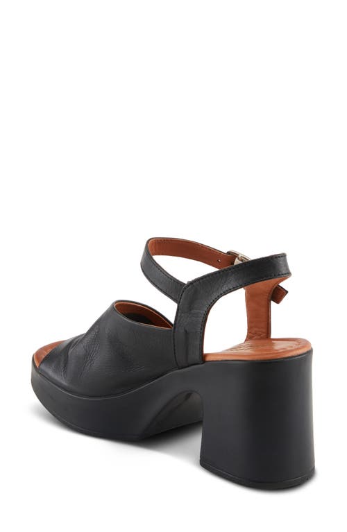 Shop Spring Step Cello Ankle Strap Platform Sandal In Black