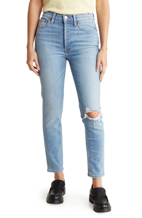 '90s High Waist Ankle Crop Jeans