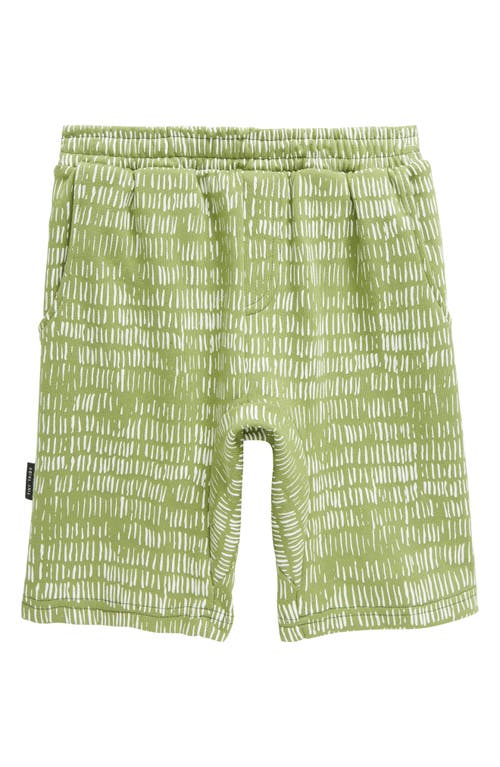 TINY TRIBE Kids' Print Knit Shorts Forest Green at Nordstrom,
