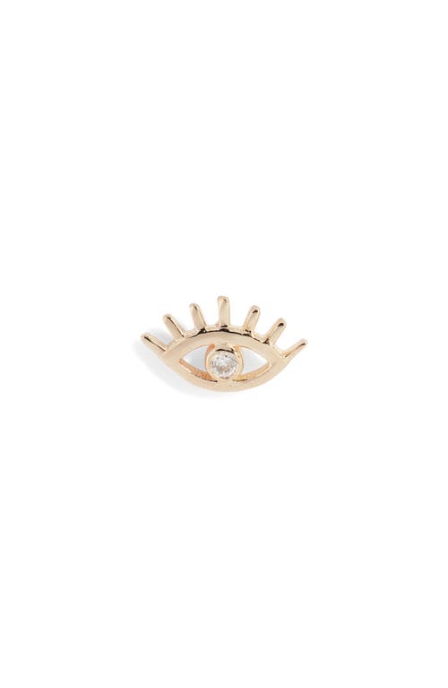 ANZIE ANZIE MEL SOLDERA SINGLE EVIL EYE STUD EARRING