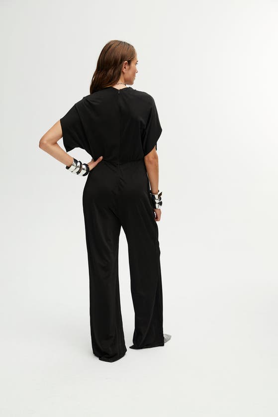 Shop Nocturne Draped Jumpsuit In Black