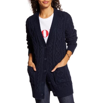 1901 Fisherwoman Cardigan, Blue