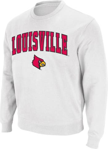 Louisville Cardinals Hoodie Mens Medium Gray Pullover Long Sleeve Sweatshirt
