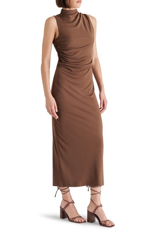Steve Madden Mo Funnel Neck Matte Jersey Dress In Coco