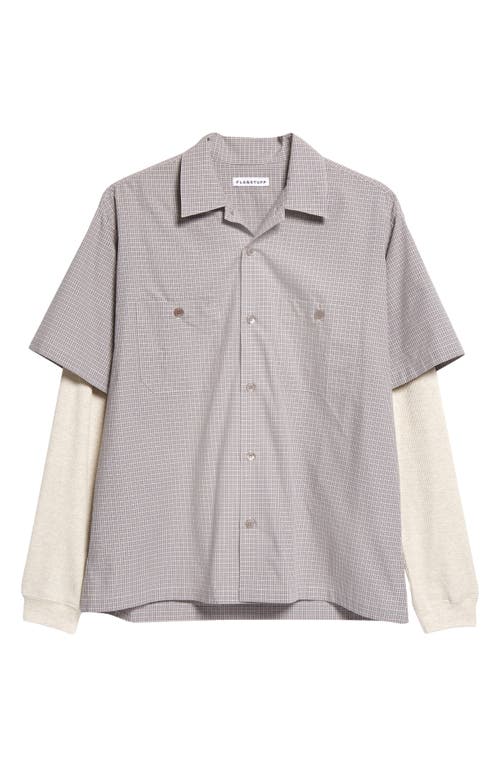 F-LAGSTUF-F Check Layered Look Shirt in Gray
