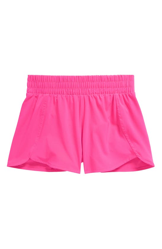 Shop Zella Girl Kids' On Your Mark Shorts In Pink Flash