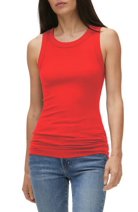Women's Tank Top Cotton Ribbed 2 Pack Deal(Red/Red-1X)