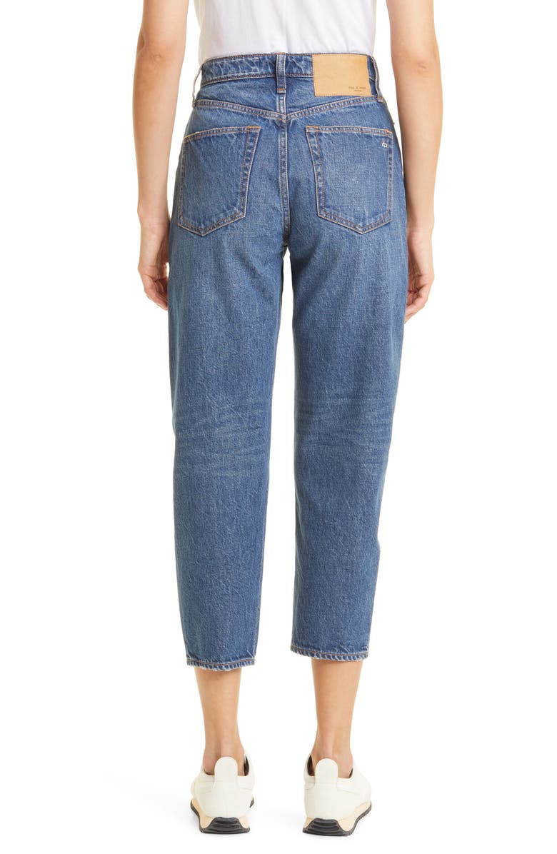 rag & bone Alissa High Waist Barrel Leg Crop Jeans, Alternate, color,