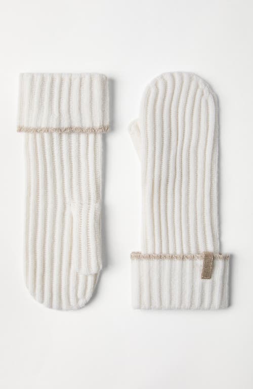 Shop Brunello Cucinelli Mittens In White