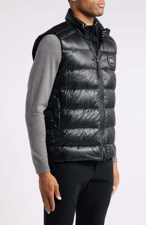 Shop Canada Goose Crofton Water Repellent Packable Quilted 750 Fill Power Down Vest In Black - Noir