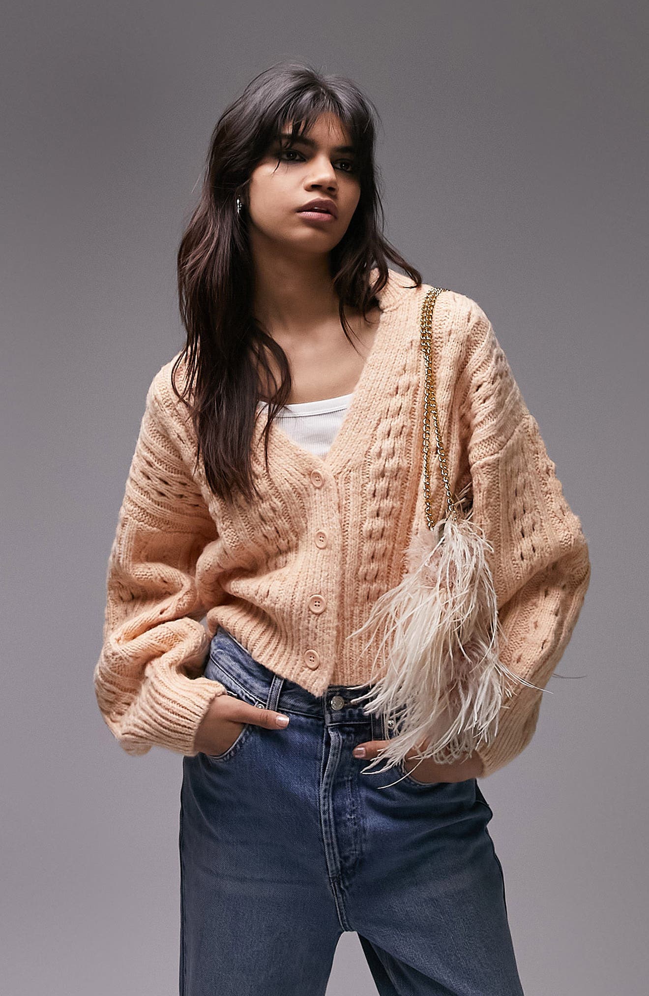 sweater cropped cardigan