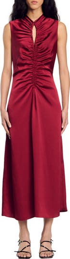 Sandro - Textured Satin Smock Dress