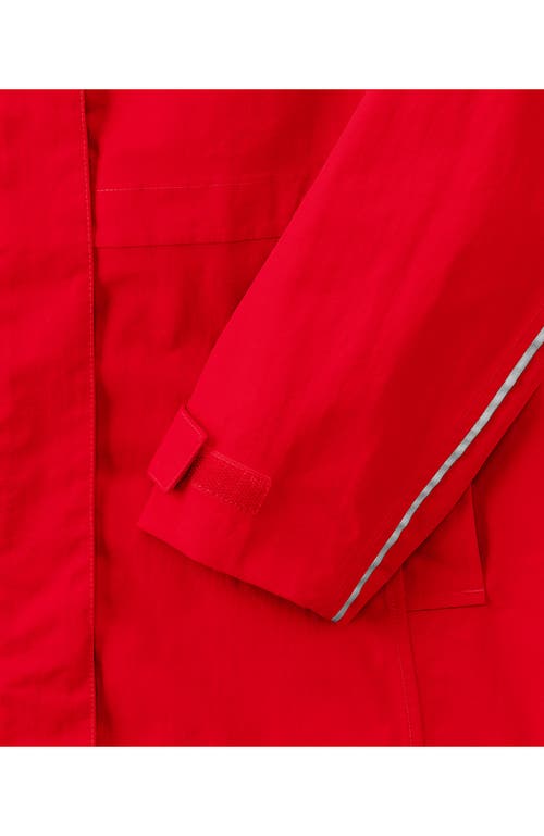 Lands' End Plus Size Squall Hooded Waterproof Raincoat In Bright Cherry