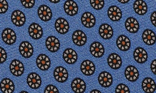 Shop Jack Victor Mackay Floral Print Silk Tie In Sky Blue