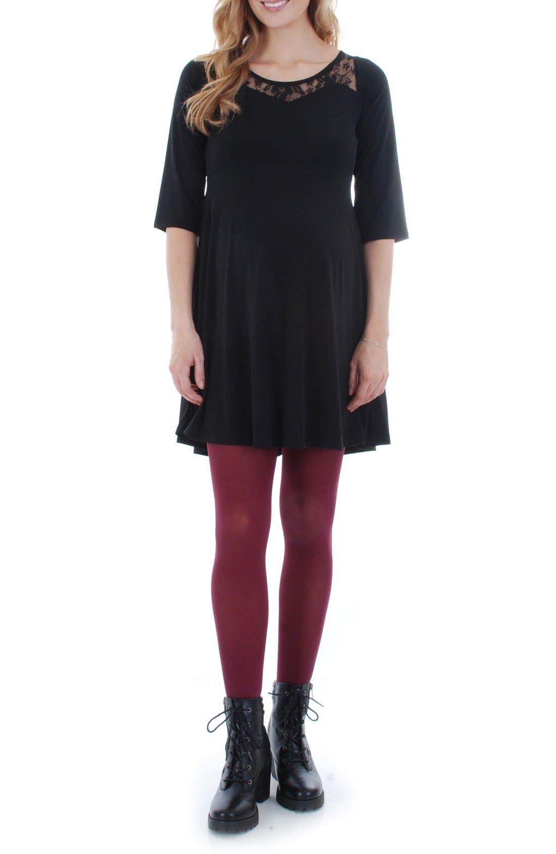 black maternity skater dress