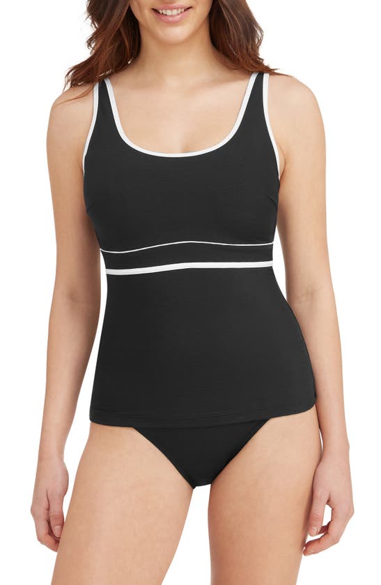 Sea Level Singlet Dd- & E-cup Tankini Top In Black