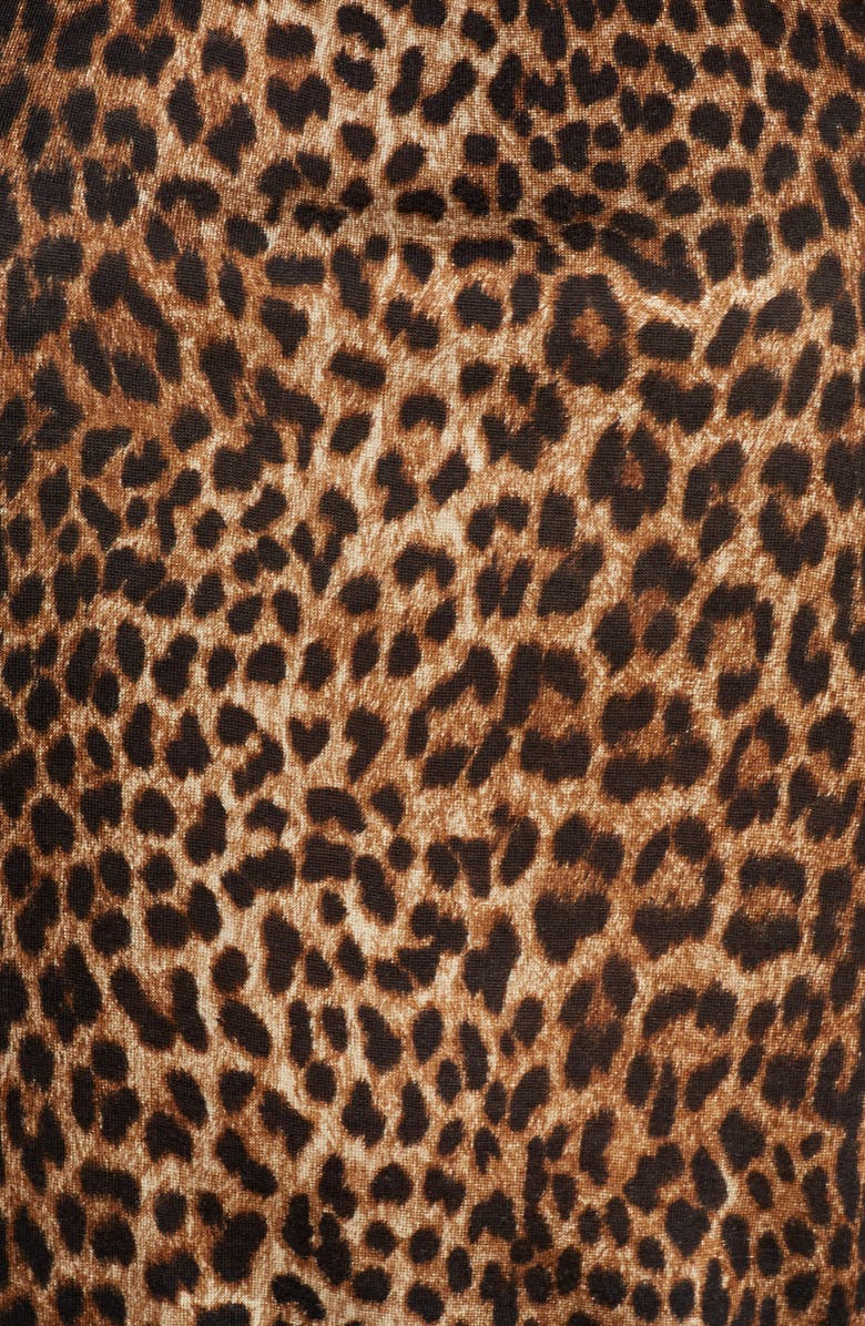 Leopard Print Peasant Top