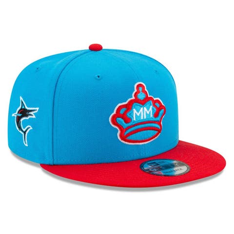 Men's Florida Marlins New Era Black City Arch 9FIFTY Snapback Hat