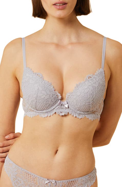 Ex High Street Lingerie Pure Lace Underwired Bra White 36A at   Women's Clothing store