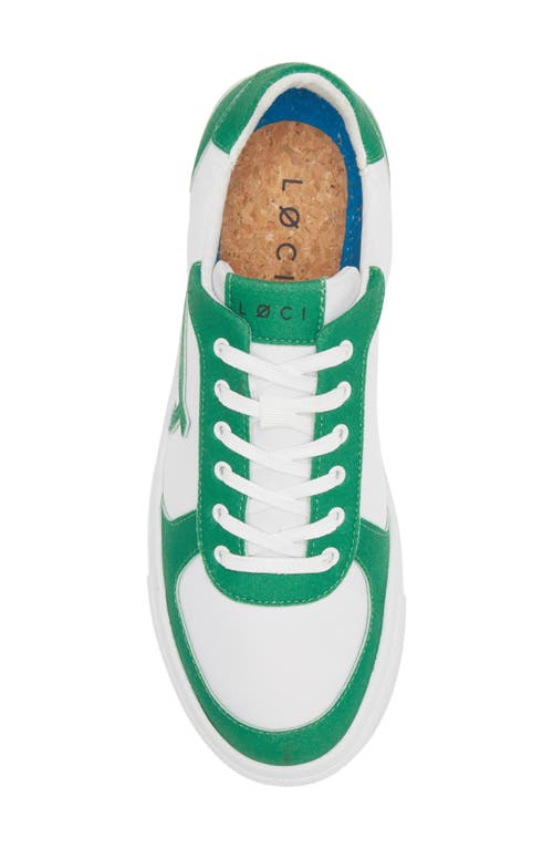 Shop Loci Classic Water Repellent Sneaker In White/green/green