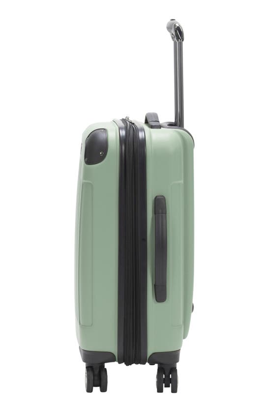 Shop Kenneth Cole Reaction Renegade 20-inch Lightweight Hardside Expandable Spinner Carry-on Luggage In Seafoam