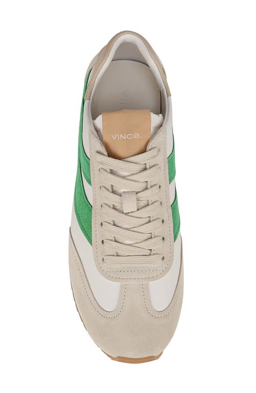 Shop Vince Oasis Runner Sneaker In Milk/emerald