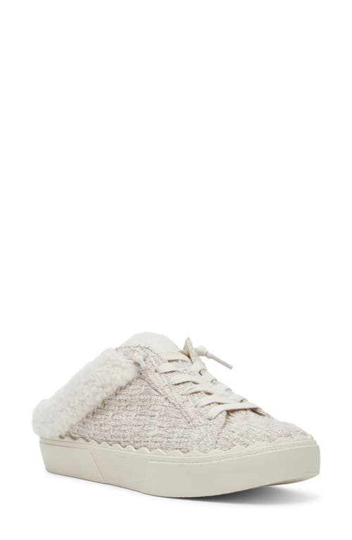 Anne Klein Courage Faux Shearling Sneaker Mule in Beige 