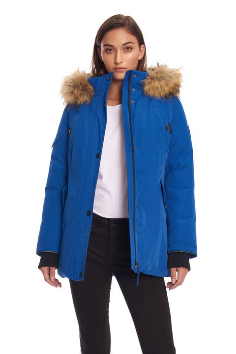 Dark blue parka womens best sale