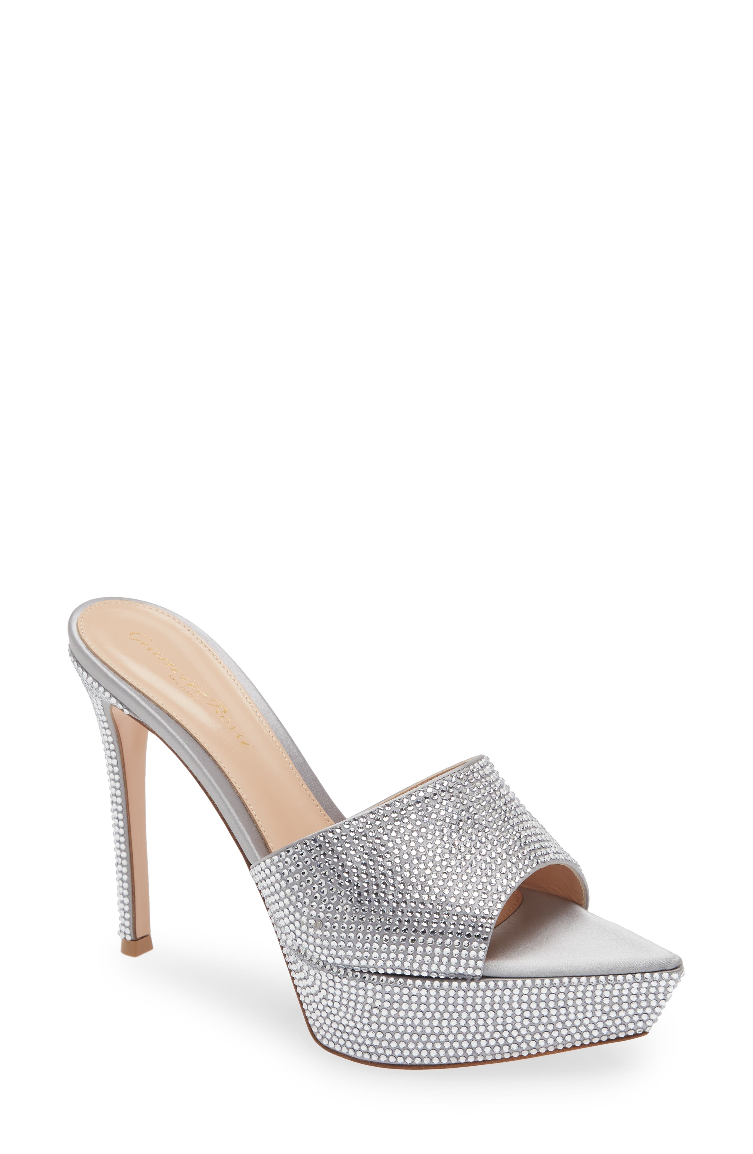 Gianvito Rossi TBD Crystal Platform Sandal (Women) Nordstrom