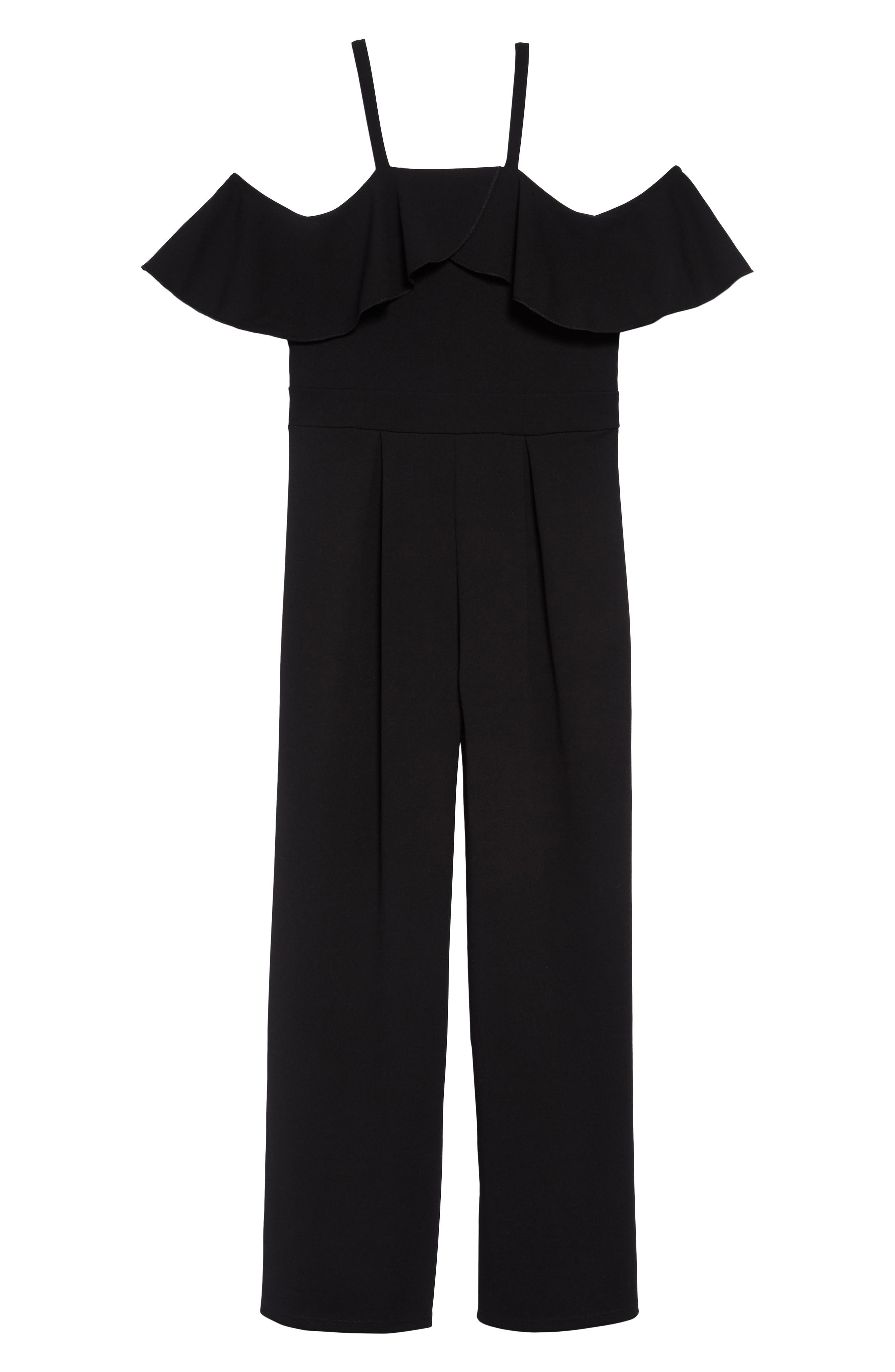 girls off the shoulder jumpsuit